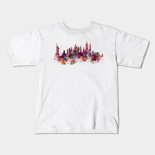 New York skyline watercolor Kids T-Shirt